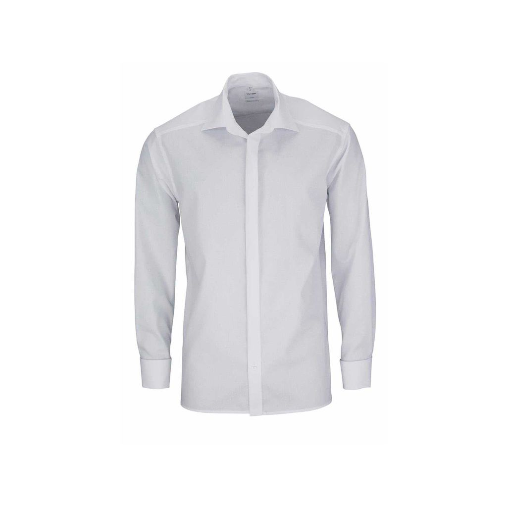 OLYMP Luxor Comfort Fit Gala Hemd 45 XXL Langarm weiß, Größe:45