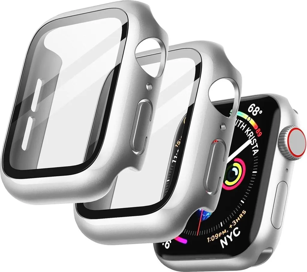 JETech Case Argento Apple Watch 40mm: Protezione Schermo 9H SE/6/5/4