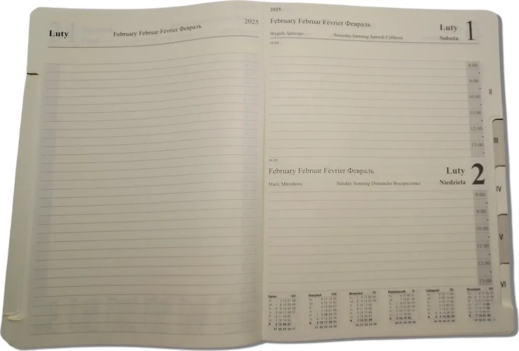 Agenda bleu A4 journalier à insert interchangeable et couverture rigide - 8