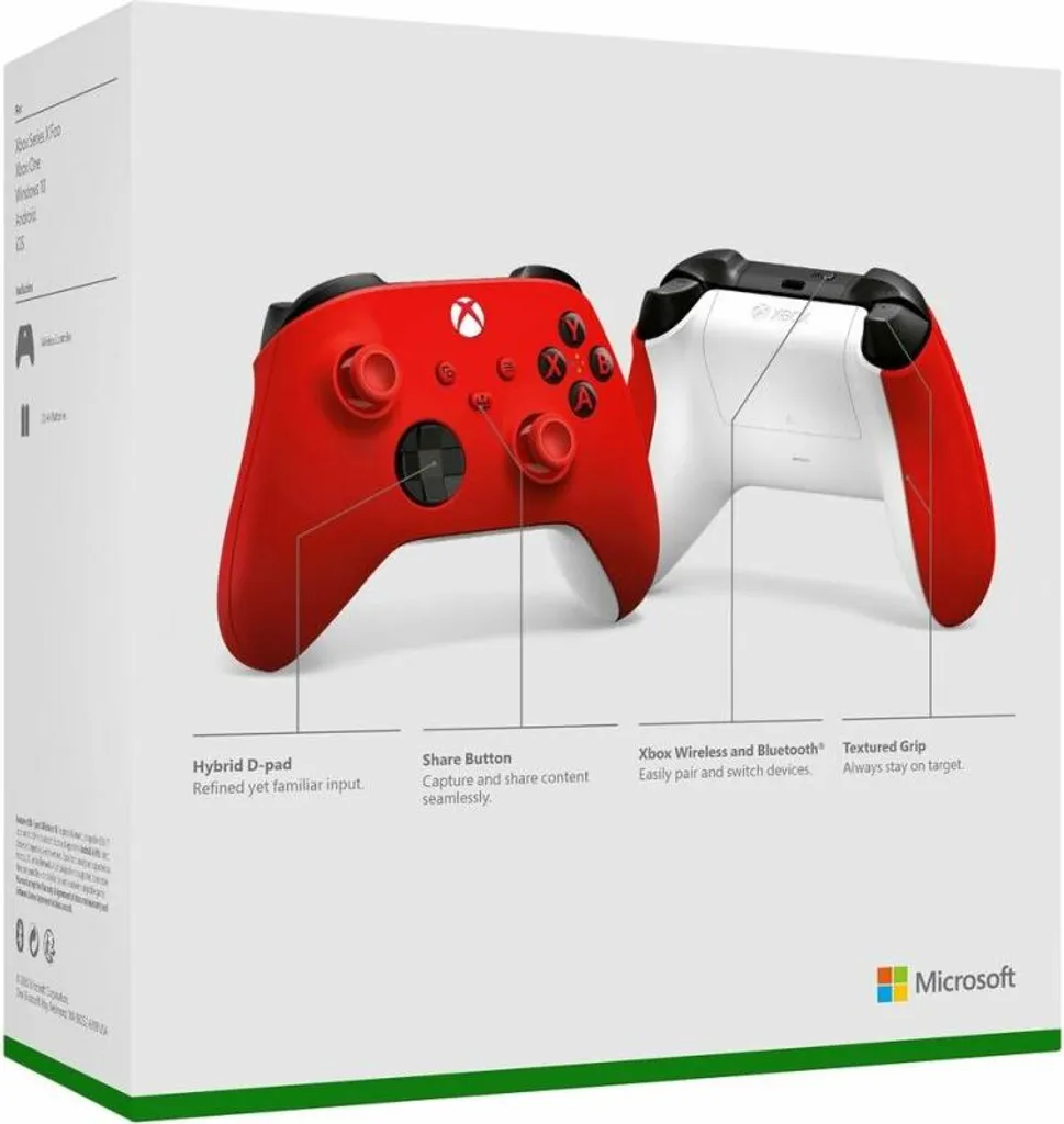 Gamepad Bluetooth Microsoft Xbox Series S X iOS Android Rouge et Blanc - 6