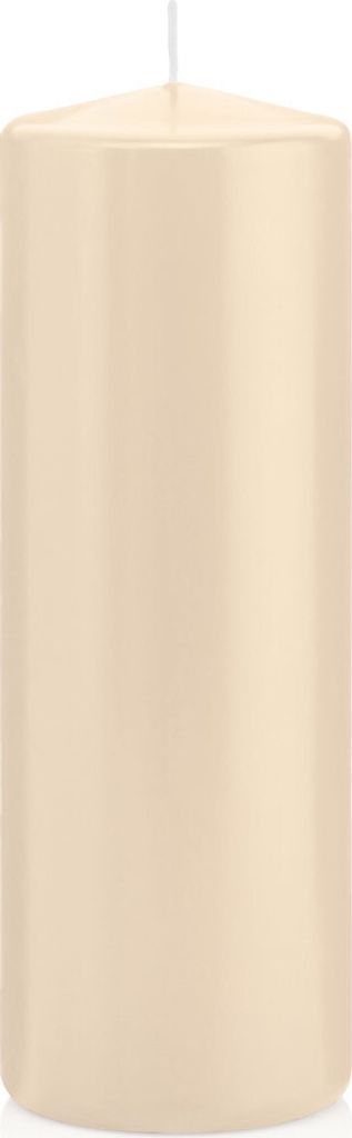 12 Stumpen Kerzen Creme 20 x 6,8 cm (H x D) deutsche Marken Kerzen aus 100% Paraffin Wachs in er RAL Kerzen Qualität