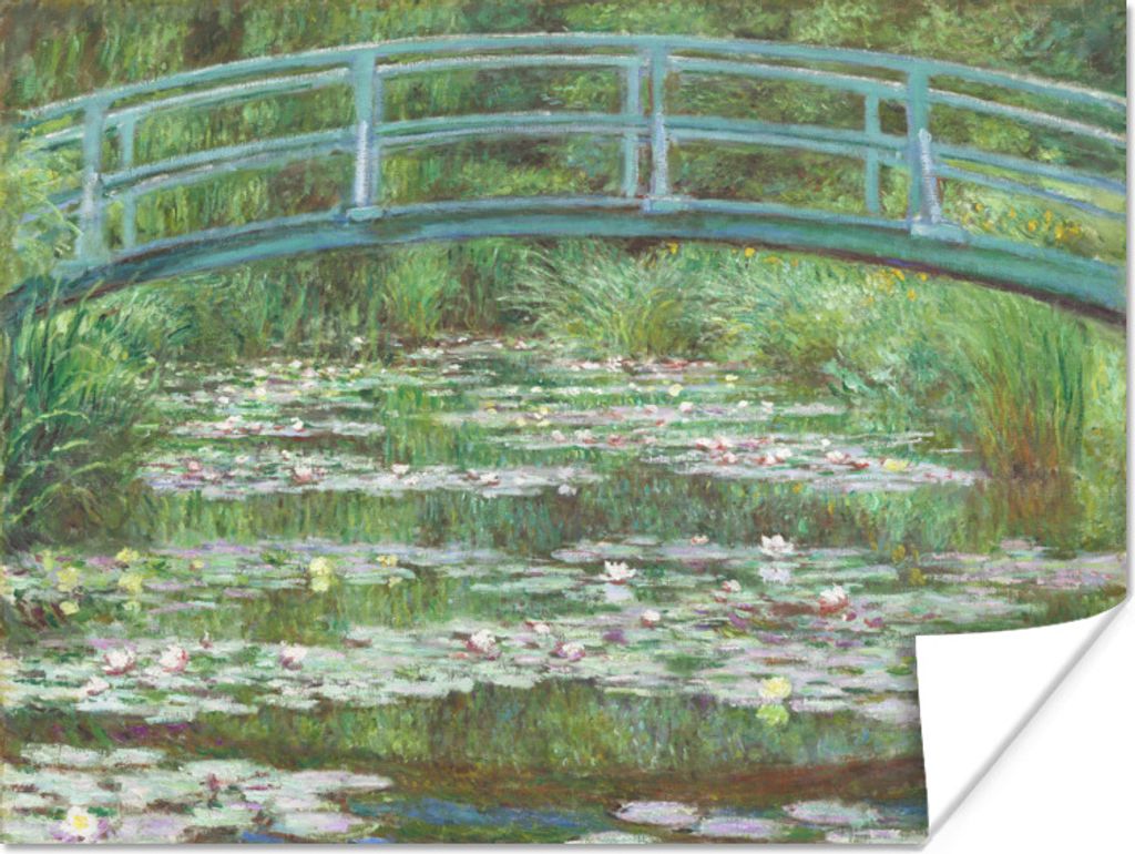 MuchoWow Poster Die japanische Brücke - Gemälde von Claude Monet 40x30 cm - Plakate für die Wände - Poster Wohnzimmer
