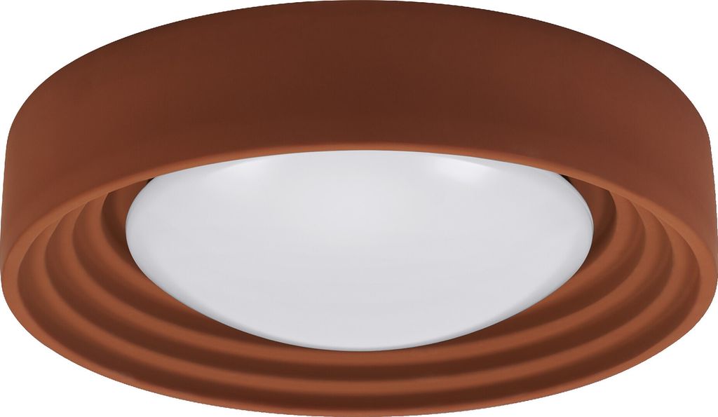 LEDVANCE ORBIS Concrete, braune Beton-Deckenleuchte mit LED, 18W, 1500lm, 3000K freundliches Warmweiß, durch Klicken in 3-Stufen dimmbar, 400mm Du...