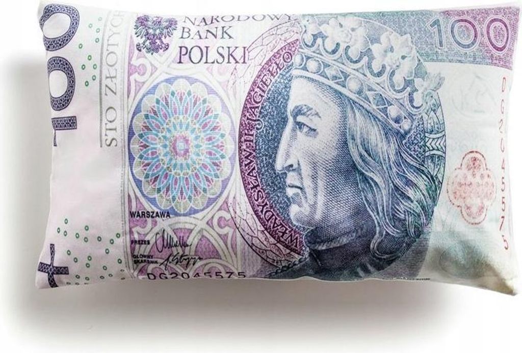 Dekoratives Kissen in Form einer Banknote - Einhundert Złoty - 100 PLN