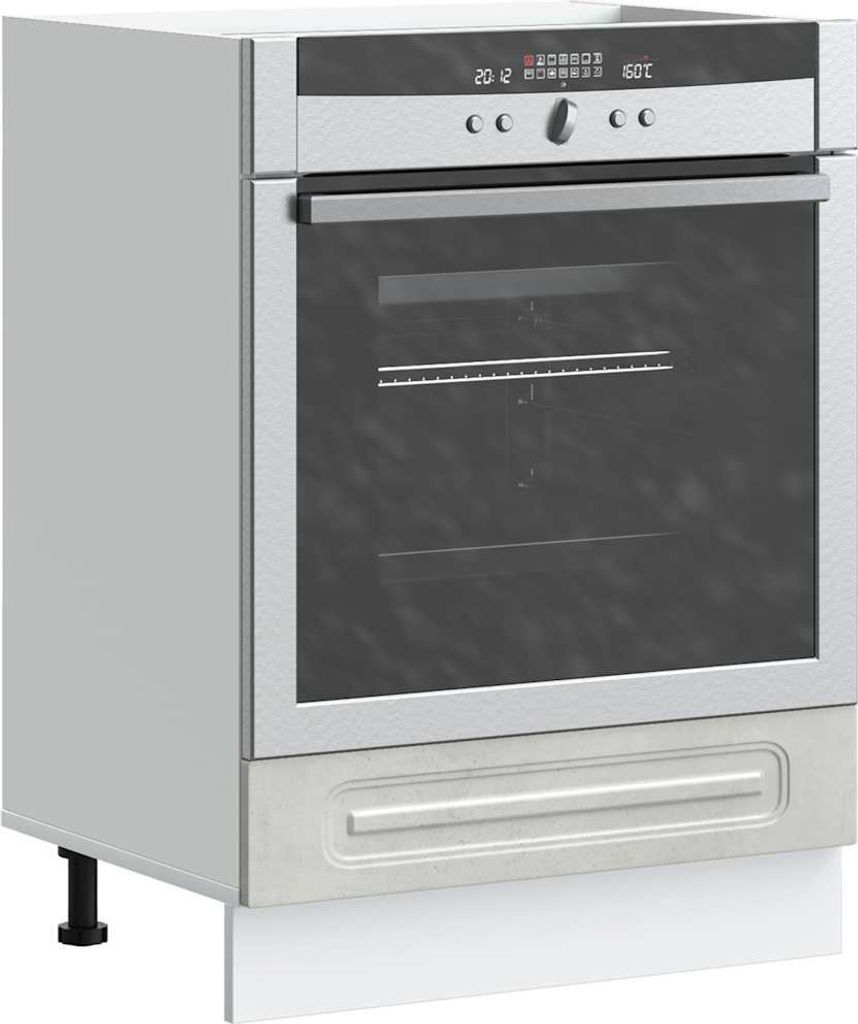 "2026 Promotion" Buffetschrank Küche, Herdumbauschrank, Kalmar Betongrau Holzwerkstoff - Mehrzweckschrank CC31278