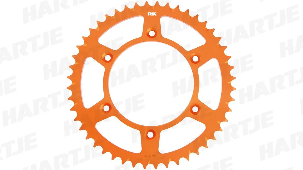 Couronne RK A4403 520 en Aluminium Durci 51 Dents pour Moto Racing