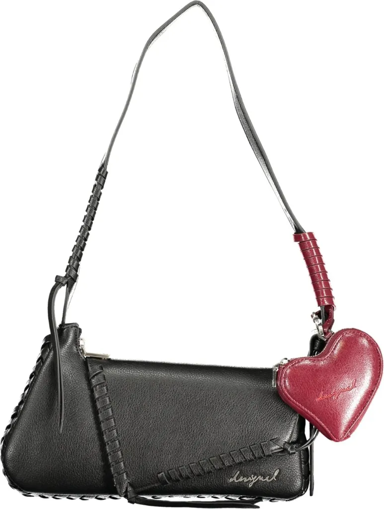 Borsa Nera Cuore Donna - Eleganza Romantica e Dettagli Moderni