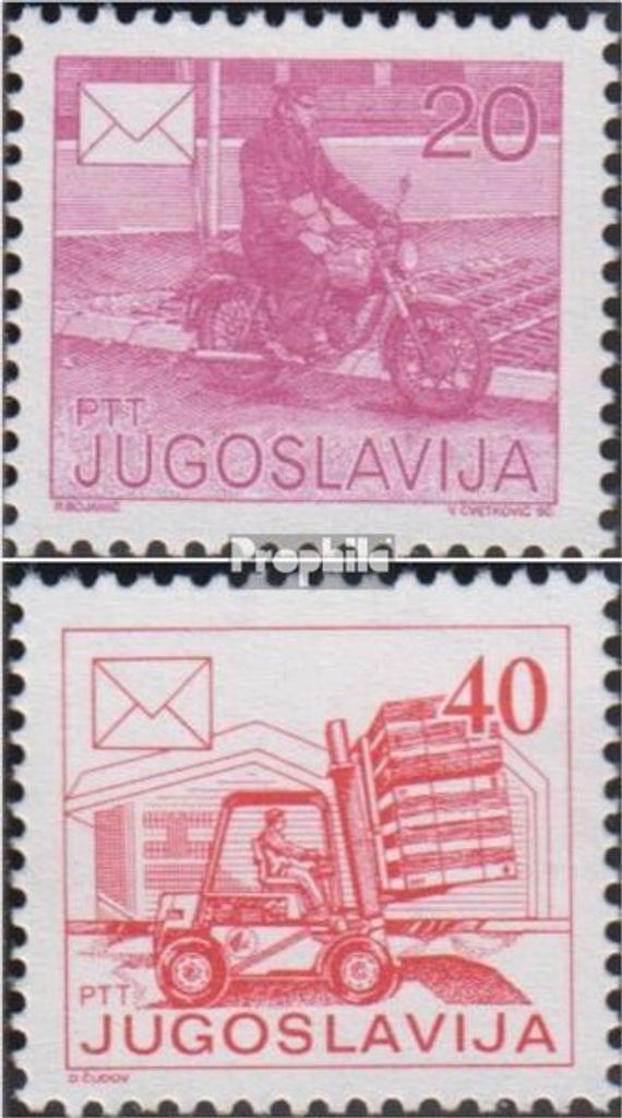 Briefmarken Jugoslawien 1986 Mi 2151C,2186C (kompl.Ausg.) postfrisch Postdienst