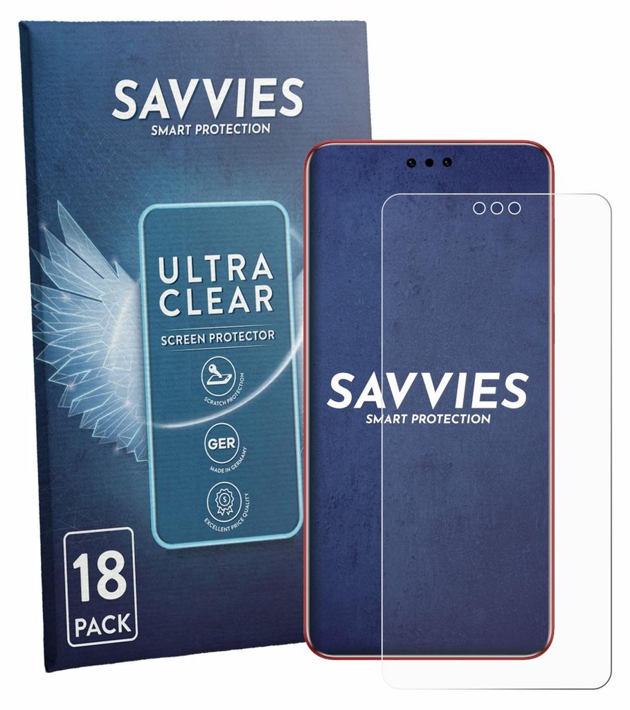 18x Für Huawei Mate 60 RS Ultimate Schutzfolie Savvies Displayschutz Display Schutz Folie Klar Transparent
