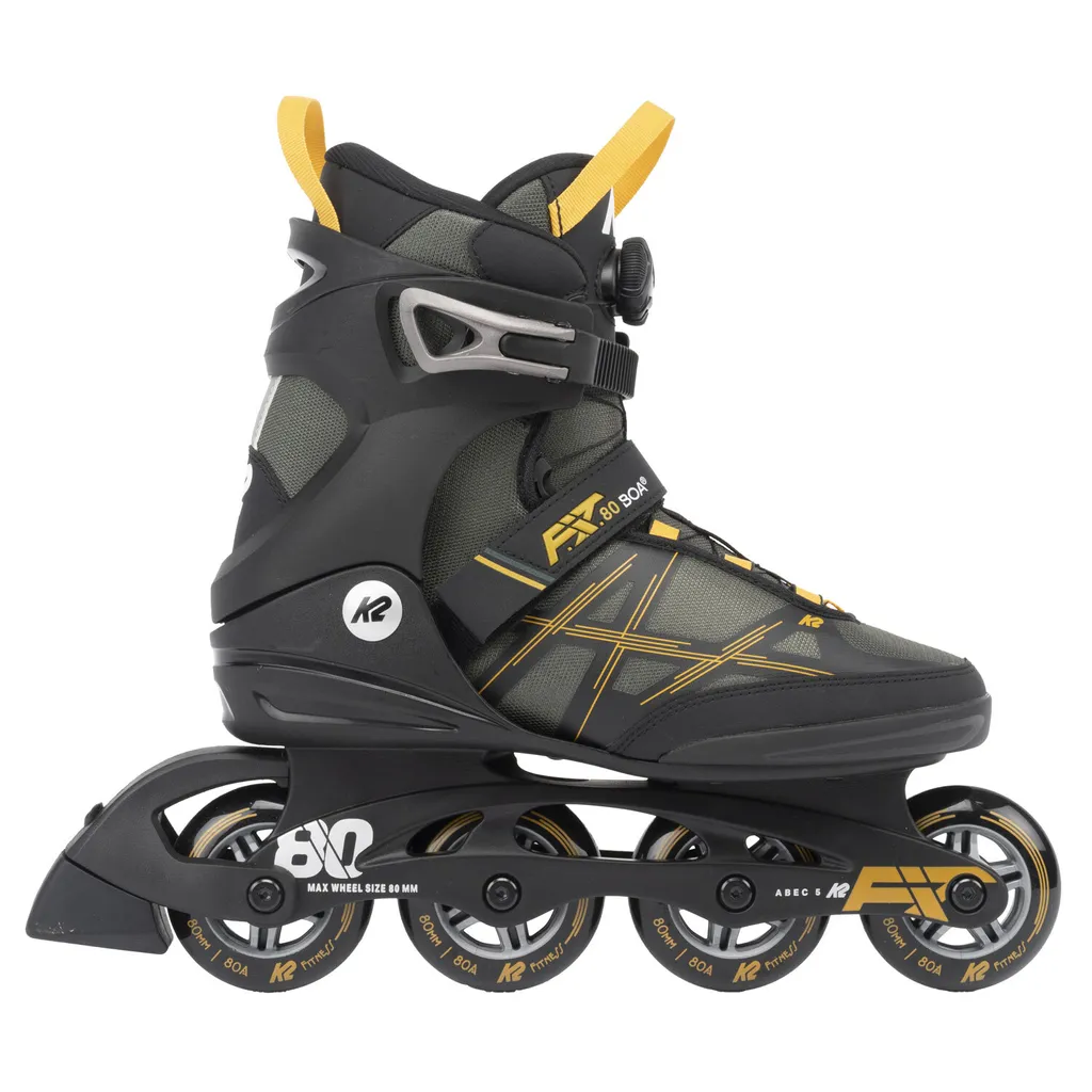 Rollers en ligne F.I.T. 80 BOA K2 pour Randonnée et Fitness - Taille 42