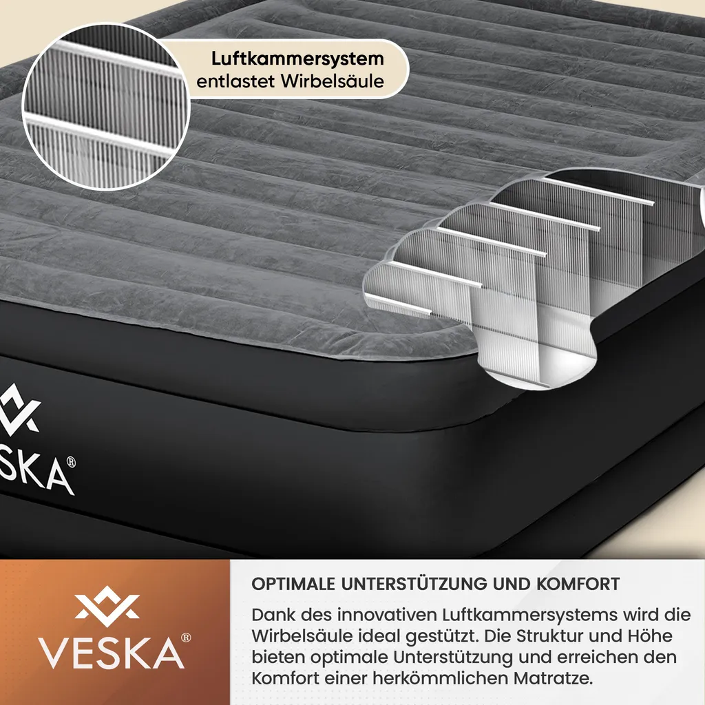 Matelas gonflable stable et robuste lit d'appoint fini le mal de dos
