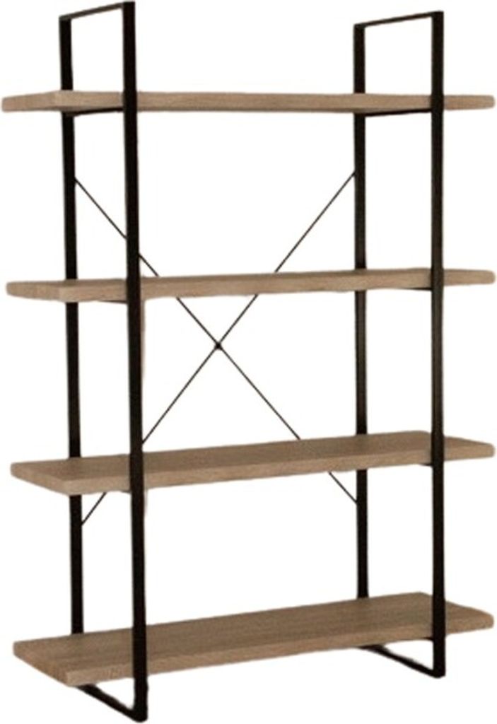 Industrielles Regal SHELVES – 4 Ebenen – Holz und Metall – Trendiges Loft-Design