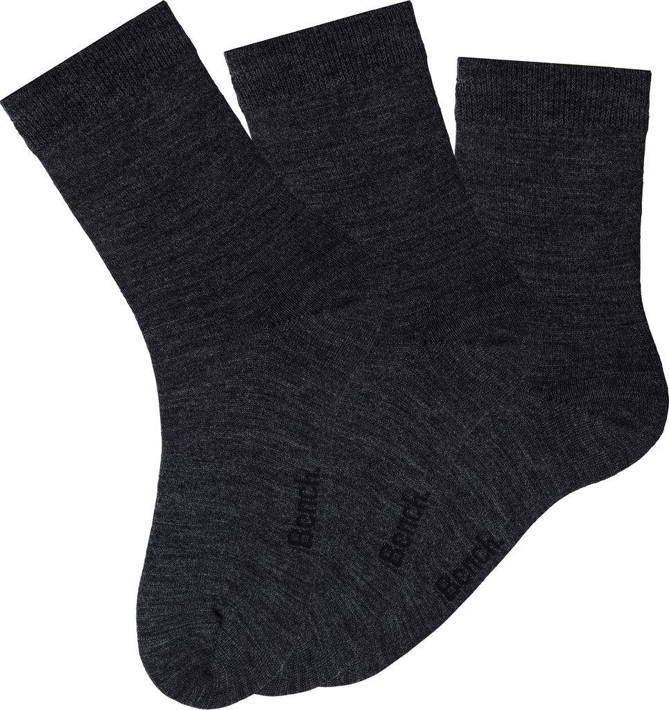 Bench Socken 3 -teilig 3x anthrazit Größe 35/38 Sockengröße