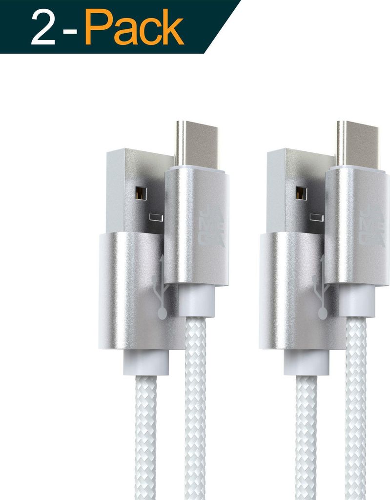 2x 3m USB-C Kabel Weiß Schnell Ladekabel Datenkabel für Samsung Huawei