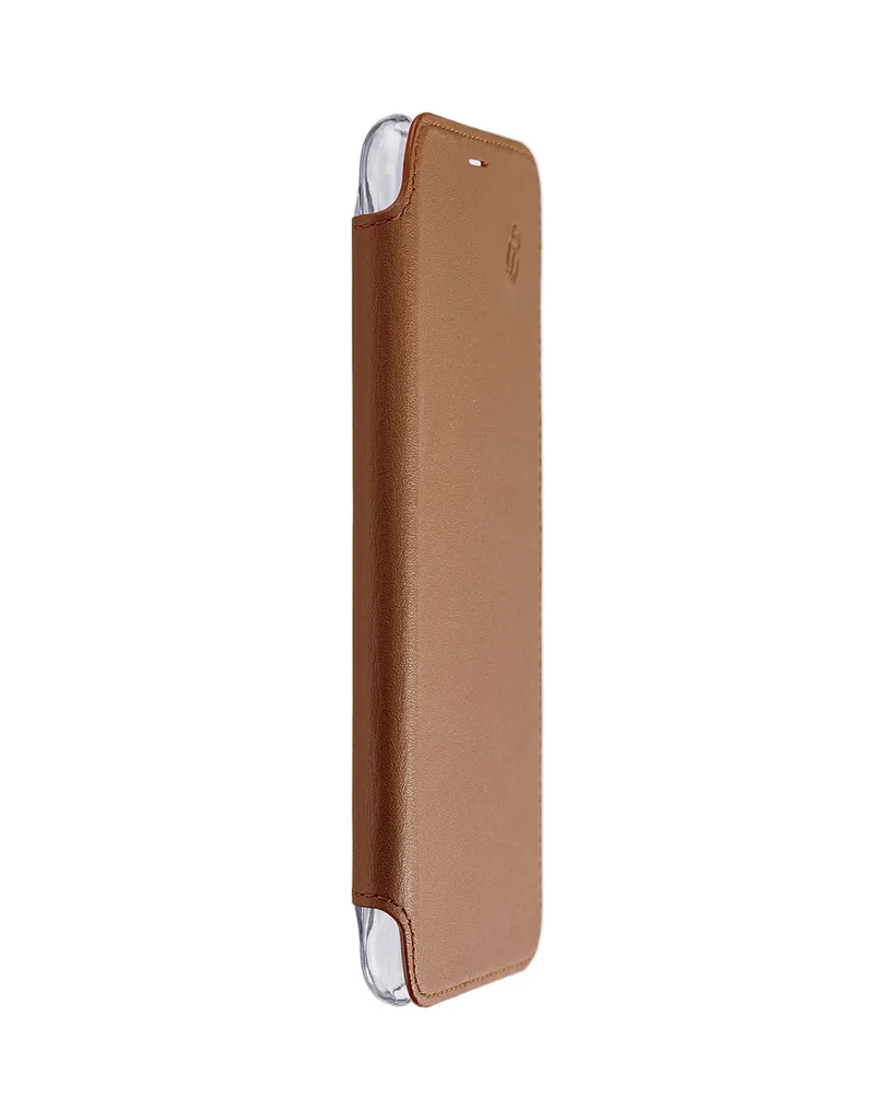 Housse Folio iPhone XR Beetlecase Ectf61Br en Cuir Véritable Marron Camel - 3