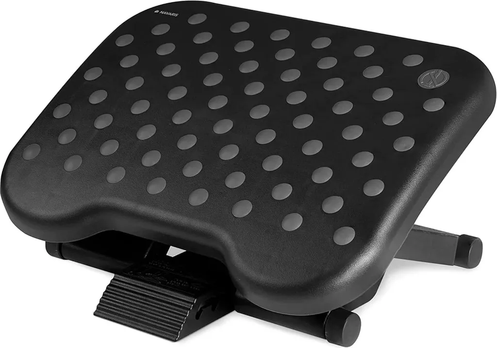Repose-pieds ergonomique de bureau inclinable - Confort Noir Classique