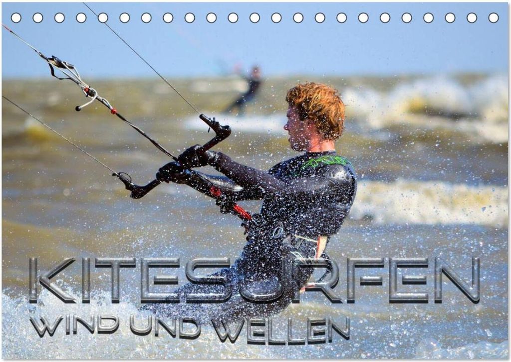 Kitesurfen - Wind und Wellen (Tischkalender 2026 DIN A5 quer), CALVENDO Monatskalender