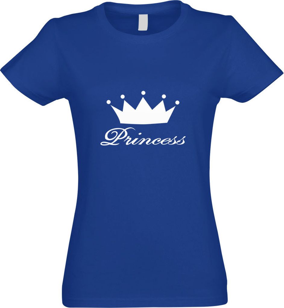 Kiwistar - T-Shirt tailliert - Damen - royal - Princess - mit Motiv Bedruckt - Funshirt Design - Sport - Freizeit - Damen - M