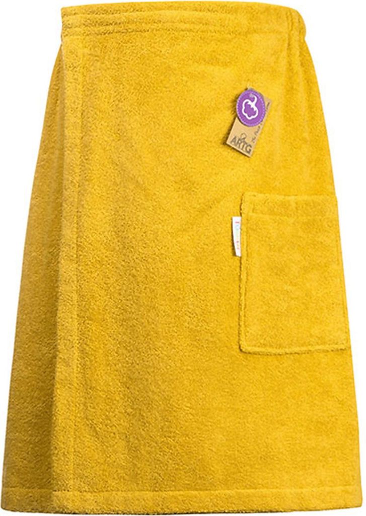 A&R 042.50 | Sauna Kilt Men with Klettverschluß - 65 x 150 cm - Farbe: Mustard - Größe: 65 x 150 cm