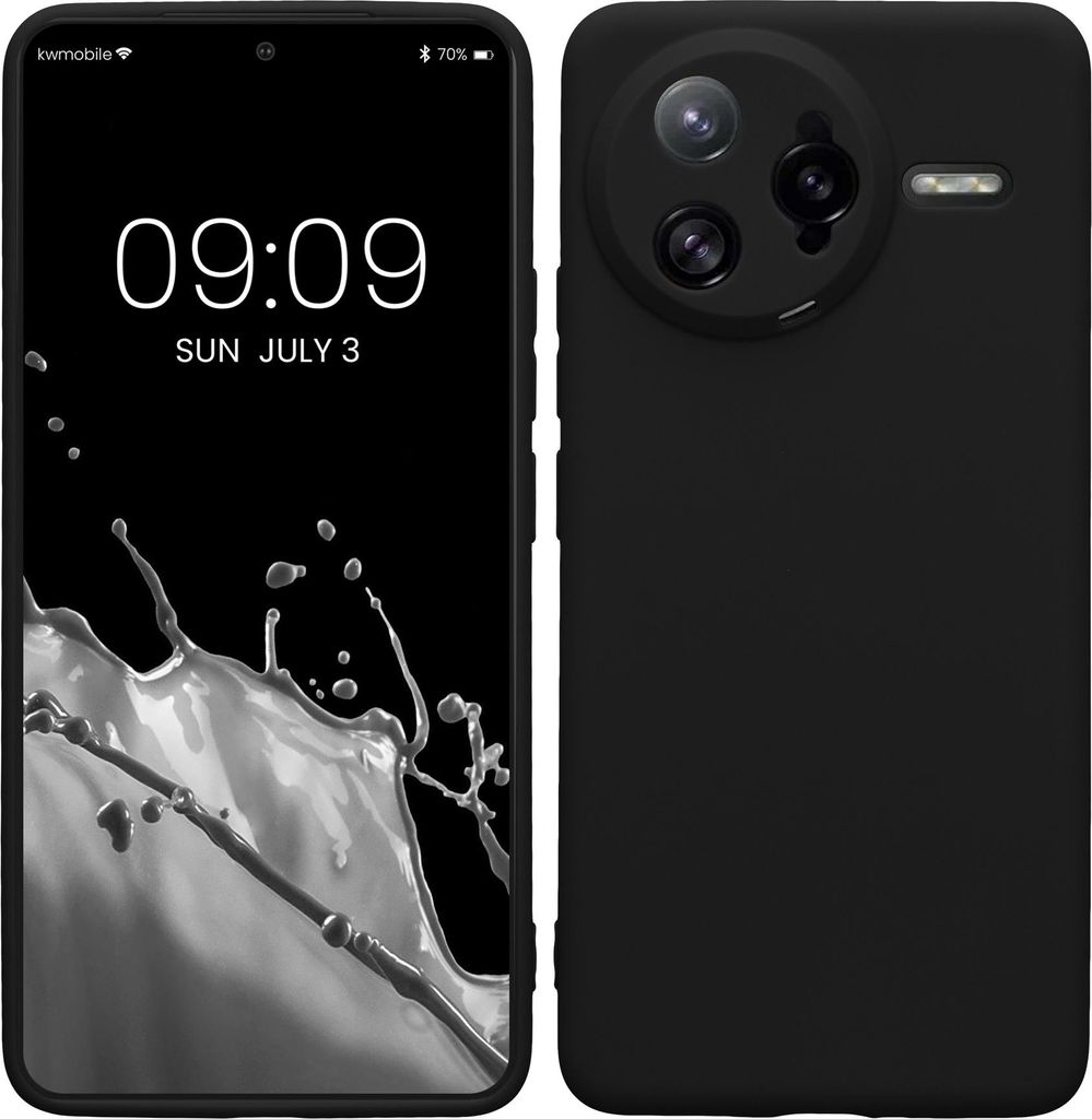 kwmobile Handyhülle kompatibel mit Xiaomi Poco F7 Ultra Hülle - Handy Case aus weichem Silikon in Schwarz matt