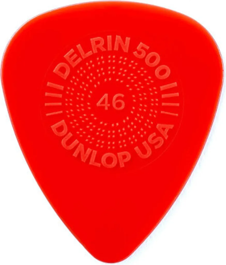 Médiator Dunlop Prime Grip Delrin 500 0.46 mm : Plus de Glisse en Jeu
