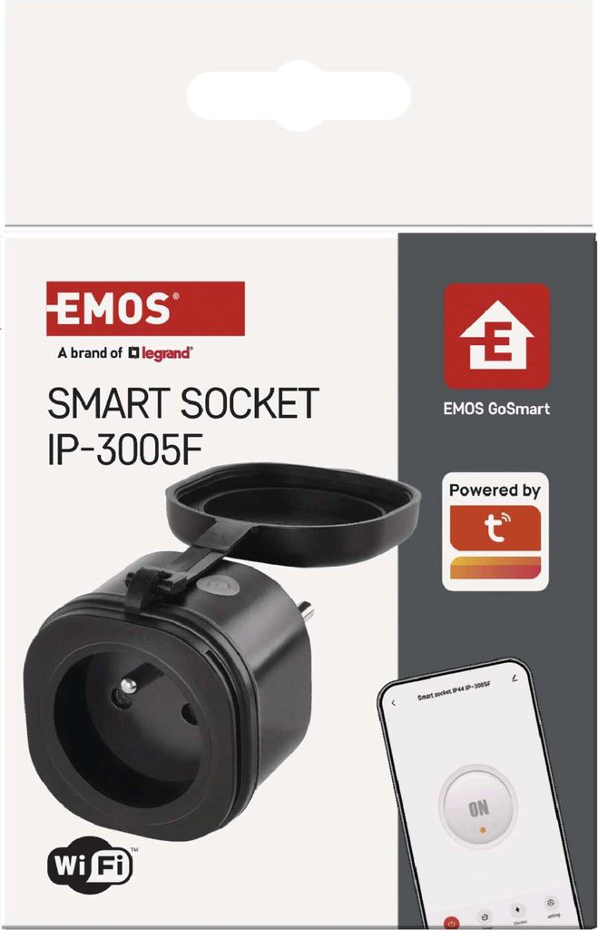 EMOS GoSmart Wifi čierna zásuvka s krytkou IP44 P5552 Obrázok produktu 14