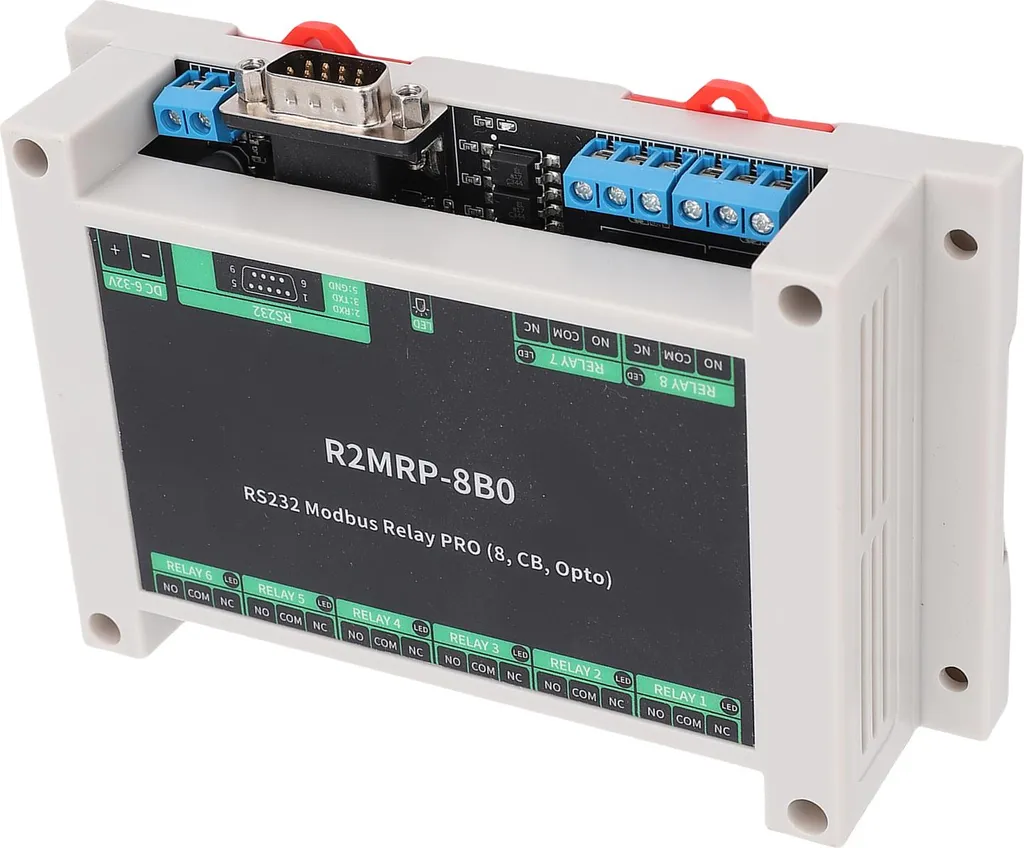 Module Relais RS232 8 Canaux avec Isolation Optocoupleur et Boîtier ABS - 4