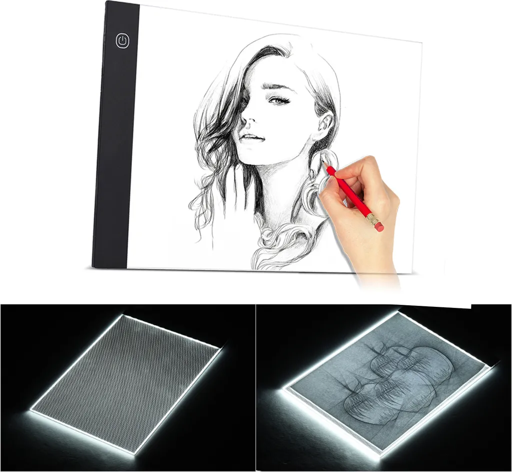 Boîte Lumineuse A4 pour Dessin Animé et Traçage au Crayon pour Artiste