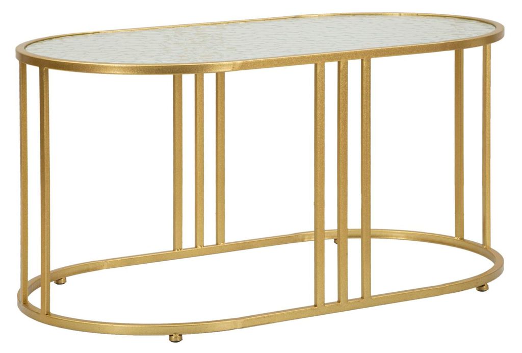 Table Basse Antalia - Structure Dorée Élancée Et Plateau Image du produit 