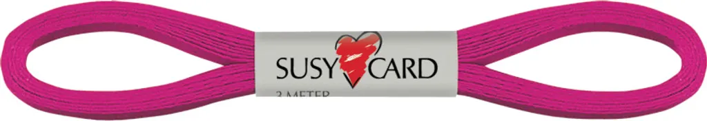 Ruban cadeau SUSY CARD 40009179 Easy fuchsia 6 mm x 3 m pour paquets