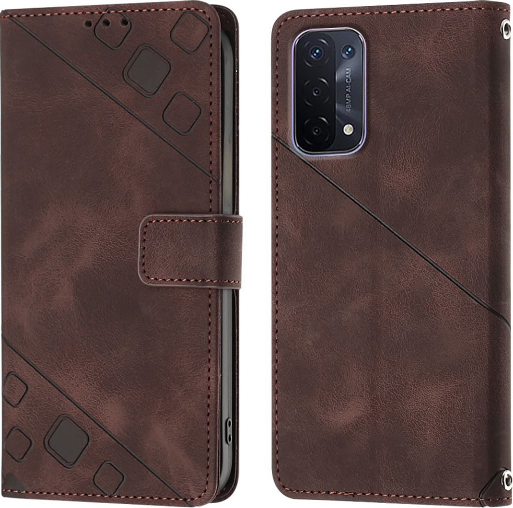 Hülle für OPPO A54 5G/A74 5G/A93 5G Prägung Flip Leder Produktbild 