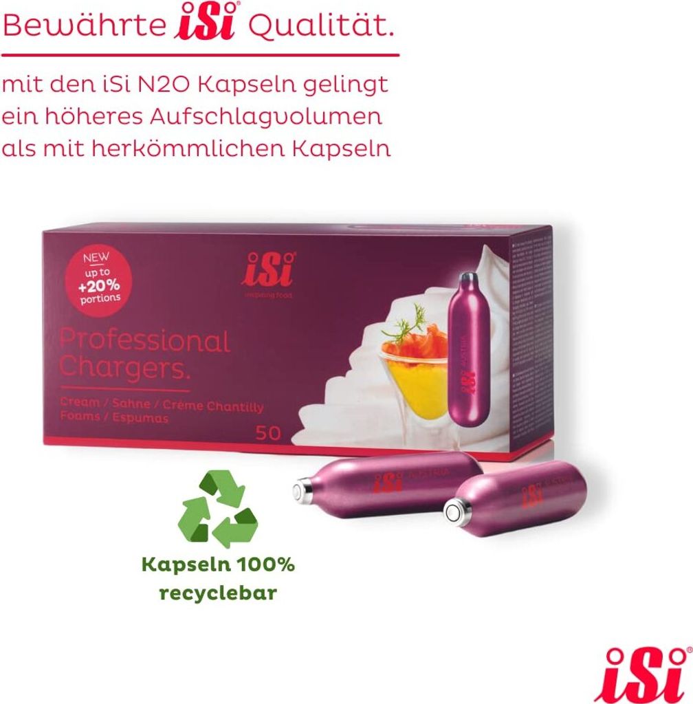 ISI Sahnekapsel Professional Chargers 10er Pack Produktbild 16