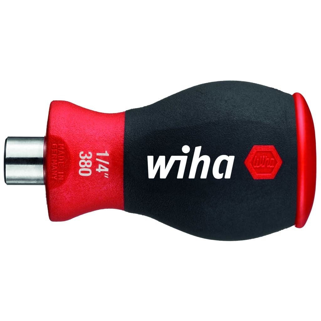 WIHA Wiha Schraubendreher mit Bit Magazin magnetisch Schlitz, Pozidriv mit 6 Bits, Stubby, 1/4" in Blister (33746)