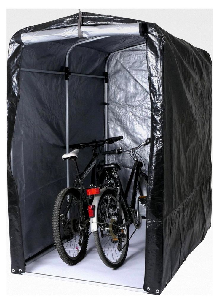 Fahrradgarage HWC-N61, Foliengarage zur Aufbewahrung, Garagenzelt, Alu UV-Schutz, wasserfest, 201x121x201cm - anthrazit