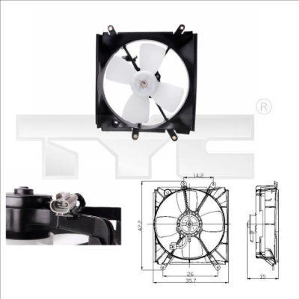Ventilateur de refroidissement TYC 836-0006 pour RAV 4 OE 1671174540