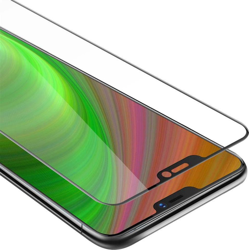 Cadorabo Panzerfolie für Vivo X21 Schutzfolie in Schwarz Vollbild Folie Tempered Display Schutzglas