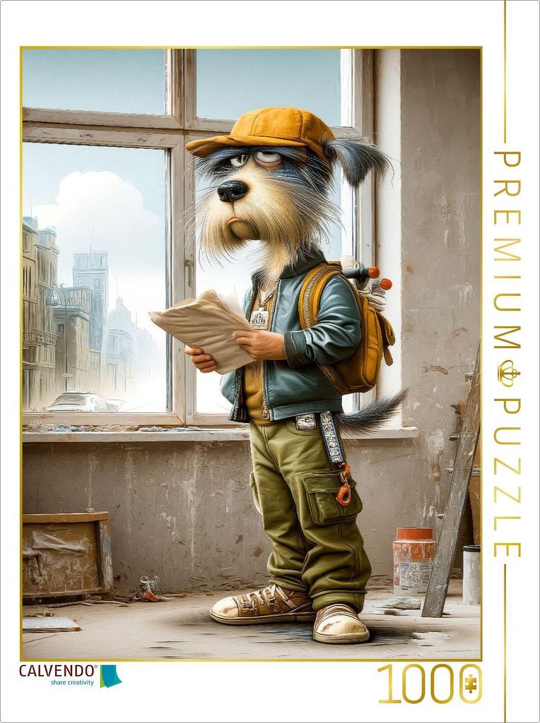 CALVENDO Puzzle Man nennt mich auch das Maler-Genie | 1000 Teile Lege-Größe 64x48cm Foto-Puzzle für glückliche Stunden