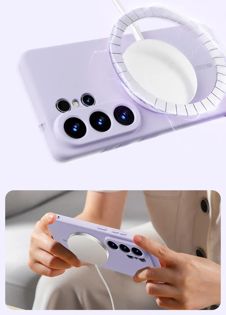 Custodia Samsung S26 Pro MagSafe Silicone Blu Scuro - Protezione Vera - 4