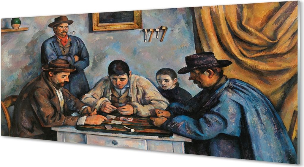 Glasbilder 125x50 Wandkunst Art Kartenspiel