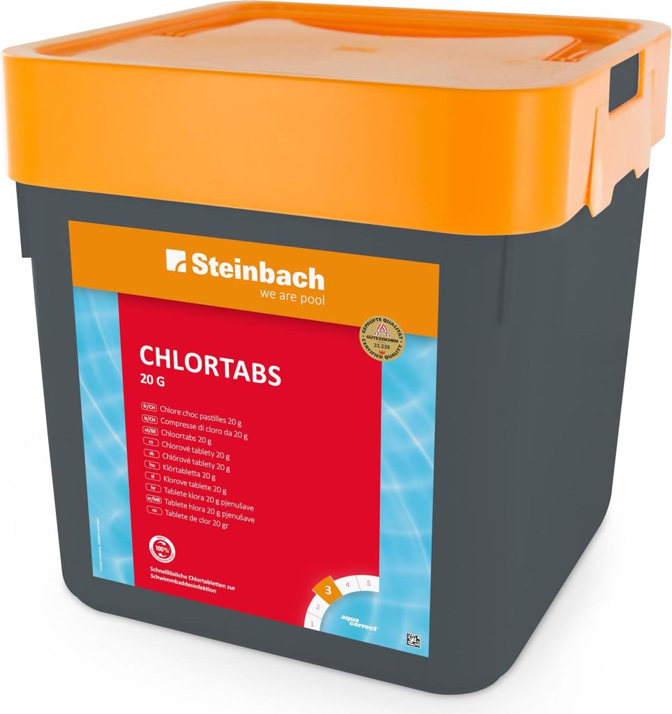 Steinbach | Chlortabs 20g | 5 kg | hochwertige Poolpflege | Produktbild 
