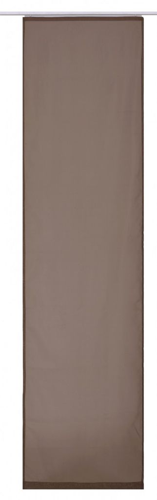 Elbersdrucke Flächenvorhang Feel Good Uni 06 Uni braun transparent 60x245cm 197209 Schiebevorhang