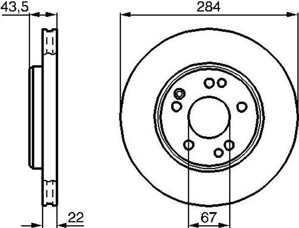 Disque de Frein BOSCH 0 986 478 589 pour Mercedes Classe E A1244211412