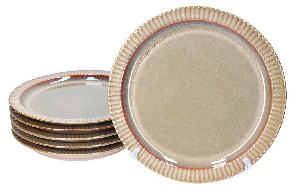 Bistro Speiseteller 6-tlg. Ø 26,6 cm Steingut Retro-Look
