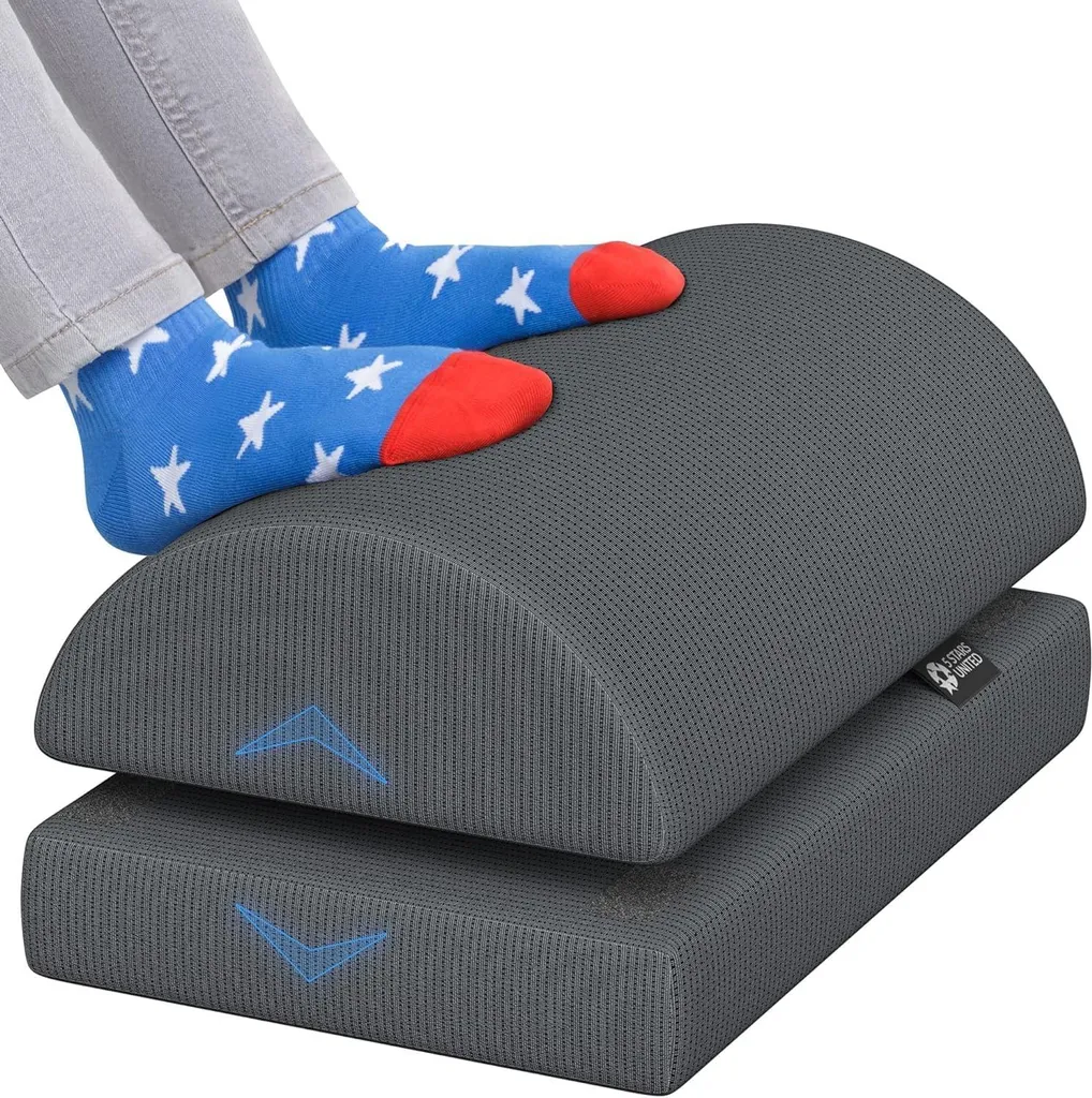 Repose-pieds de bureau ergonomique et coussin de confort en mousse