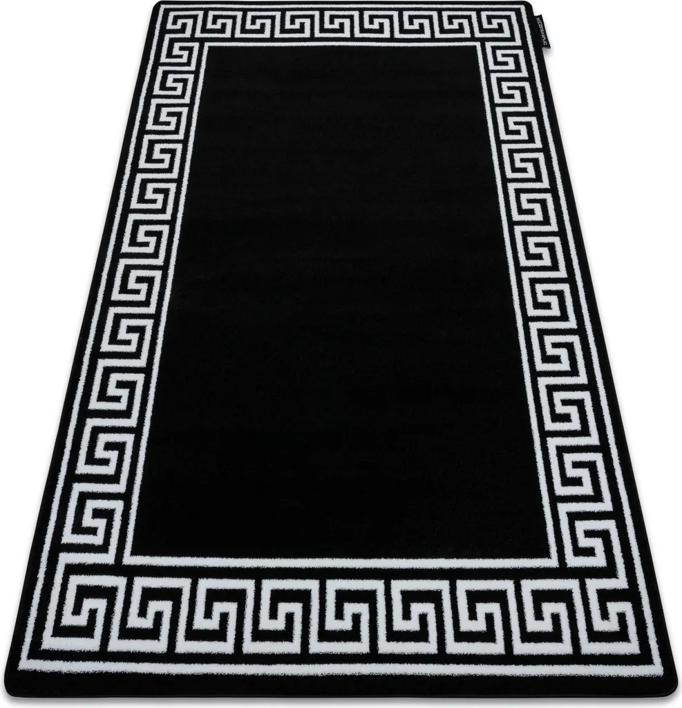 Tapis HAMPTON Grecos noir noir 160x220 cm - Tapis de salon design chic