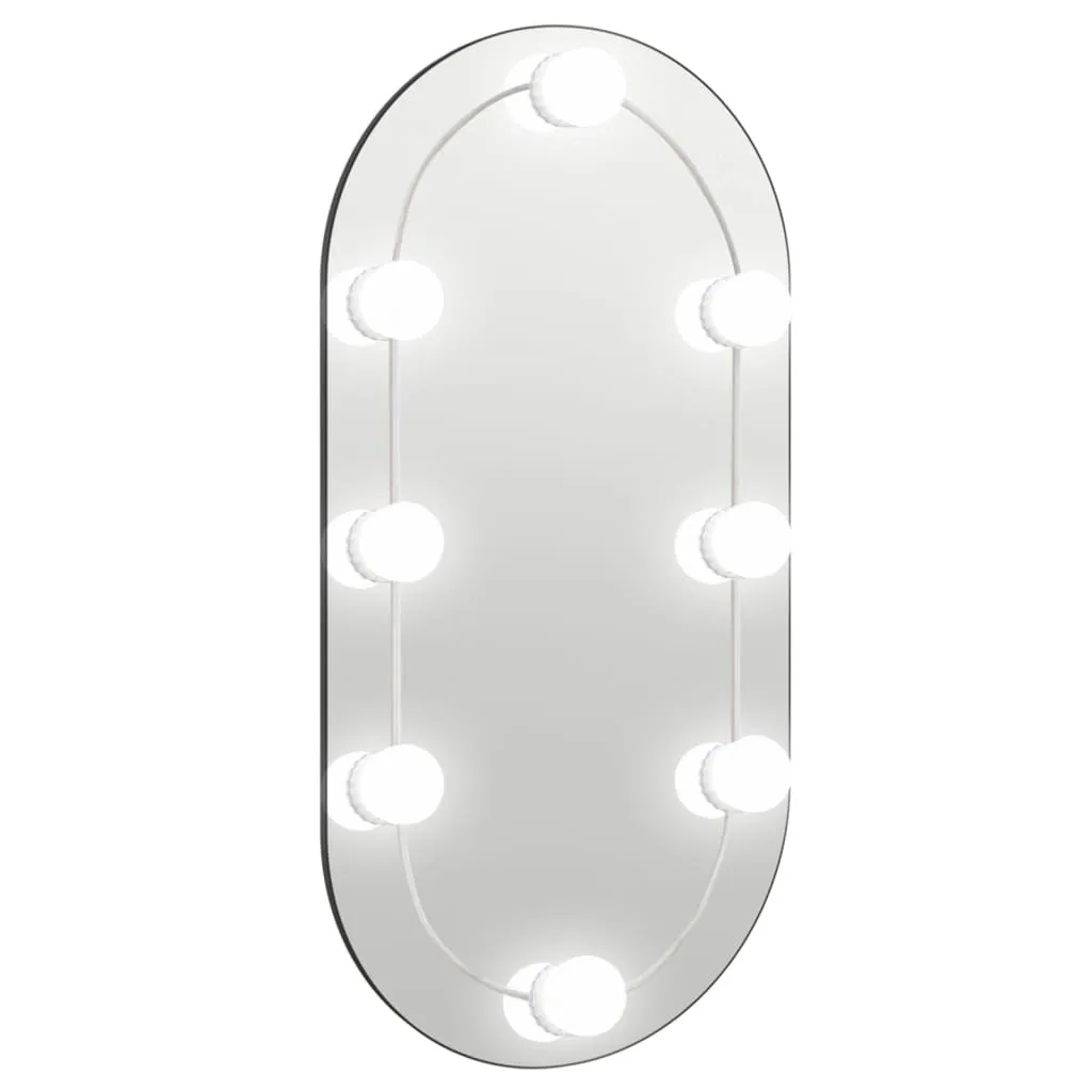 Specchio LED Ovale 60x30 cm: Illuminazione Trucco e Rasatura