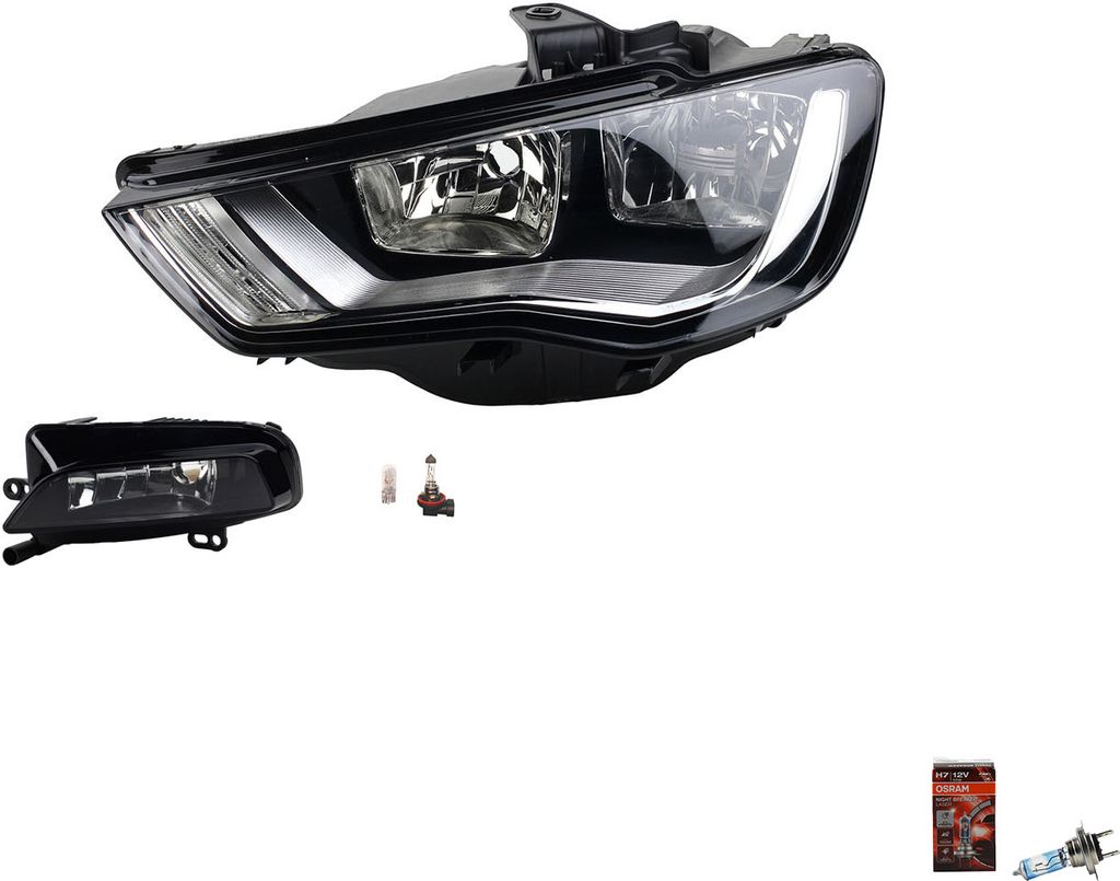 Johns, Scheinwerfer + Osram Night Breaker Laser passend für Audi A3 8V ab 04/2012-5 Li 8V0941003 8V0941699D