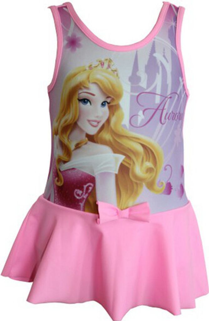88814 Disney Princess Badeanzug Mädchen – Rosa, Gr. 104 – Bequemer Einteiler mit Motiv, schnelltrocknend