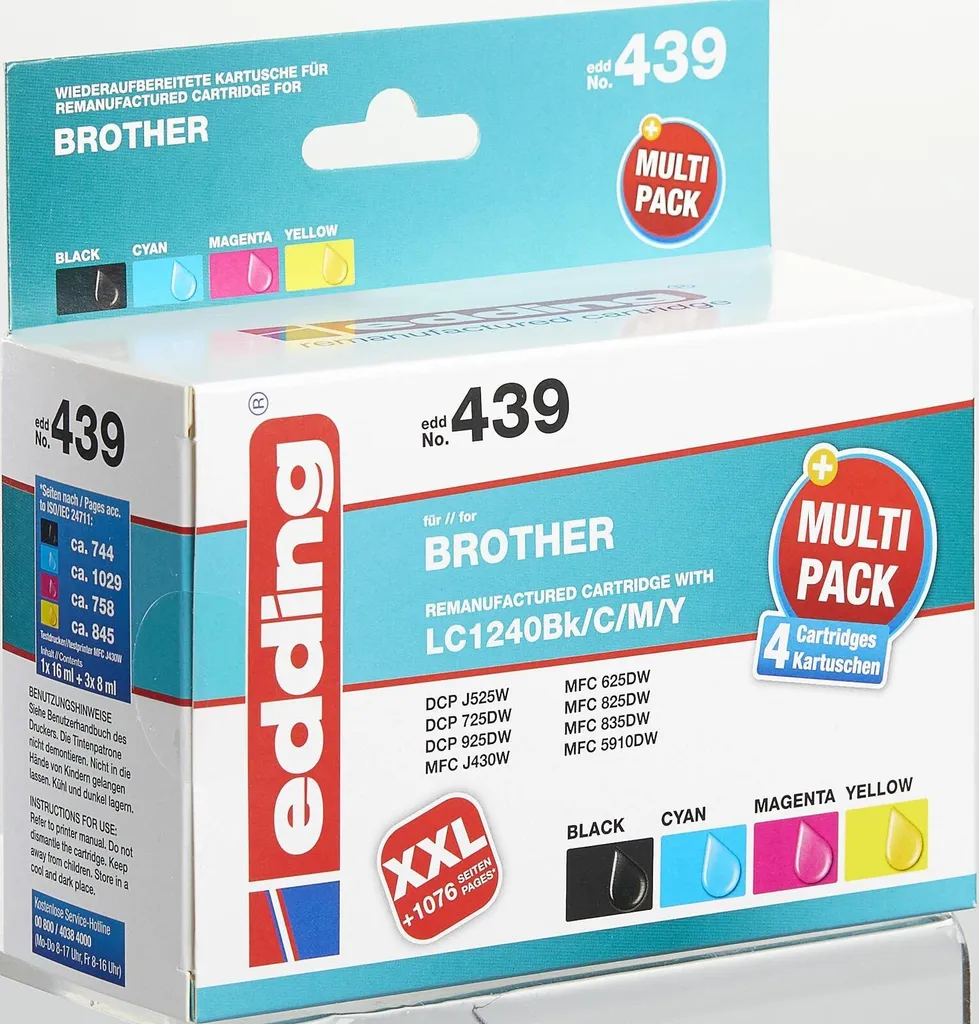 edding EDD-439: Il Set Compatibile Definitivo per Brother LC-1240 - 7