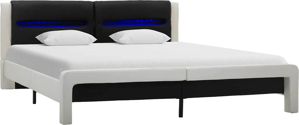 Cadre de lit 120x200 cm LED pour éclairer une chambre sombre en cuir